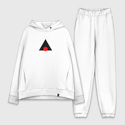 Женский костюм оверсайз Минимализм: геометрия, цвет: белый