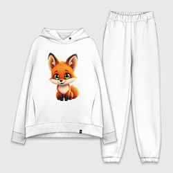 Женский костюм оверсайз Пушистая радость: Лисёнок в мультяшном стиле