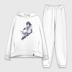 Женский костюм оверсайз Данганронпа V3 - Кокичи Ома, цвет: белый