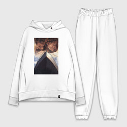 Женский костюм оверсайз Титаник любви, цвет: белый