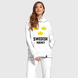 Женский костюм оверсайз Swedish Hockey, цвет: белый — фото 2