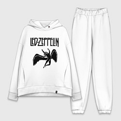 Женский костюм оверсайз Led Zeppelin, цвет: белый