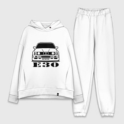 Женский костюм оверсайз E30, цвет: белый