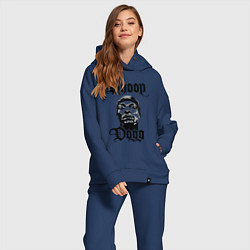 Женский костюм оверсайз Snoop Dogg Face, цвет: тёмно-синий — фото 2