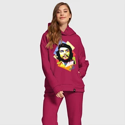 Женский костюм оверсайз Che Guevara Art, цвет: маджента — фото 2