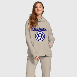 Женский костюм оверсайз Volkswagen Das Auto, цвет: миндальный — фото 2