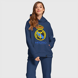 Женский костюм оверсайз Real Madrid, цвет: тёмно-синий — фото 2