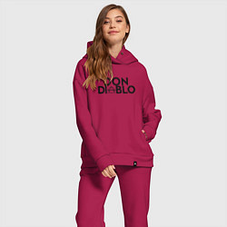 Женский костюм оверсайз Don Diablo, цвет: маджента — фото 2