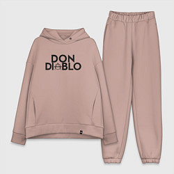 Женский костюм оверсайз Don Diablo, цвет: пыльно-розовый