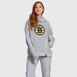 Женский костюм оверсайз Boston Bruins, цвет: меланж — фото 2
