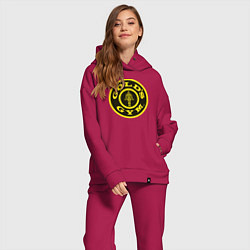 Женский костюм оверсайз Gold's Gym, цвет: маджента — фото 2