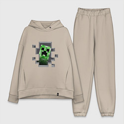 Женский костюм оверсайз Creeper Inside, цвет: миндальный