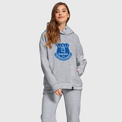 Женский костюм оверсайз Эвертон logo - nil satis nisi optimum, цвет: меланж — фото 2