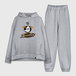 Женский костюм оверсайз NHL: Anaheim Ducks, цвет: меланж