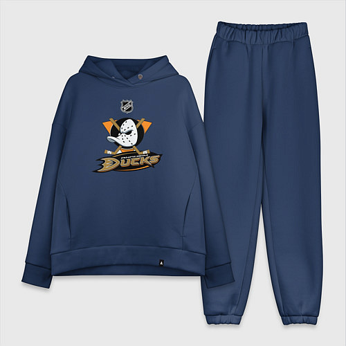 Женский костюм оверсайз NHL: Anaheim Ducks / Тёмно-синий – фото 1