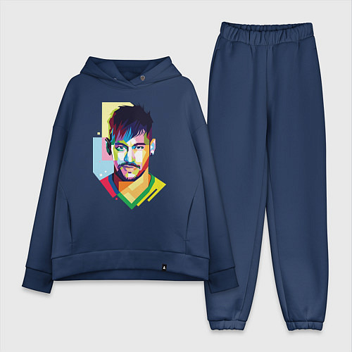 Женский костюм оверсайз Neymar: fun-art / Тёмно-синий – фото 1