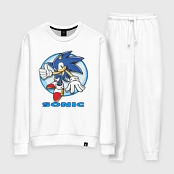 Костюм хлопковый женский Sonic, цвет: белый