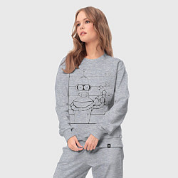 Костюм хлопковый женский Bender Wanted, цвет: меланж — фото 2