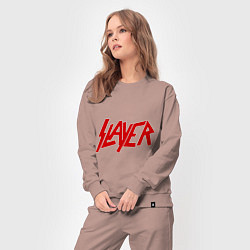 Костюм хлопковый женский Slayer, цвет: пыльно-розовый — фото 2