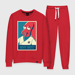 Костюм хлопковый женский Zoidberg: Why not?, цвет: красный