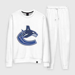 Костюм хлопковый женский Vancouver Canucks, цвет: белый