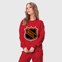 Костюм хлопковый женский NHL, цвет: красный — фото 2