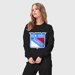 Костюм хлопковый женский New York Rangers, цвет: черный — фото 2