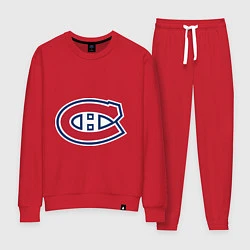 Костюм хлопковый женский Montreal Canadiens, цвет: красный