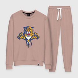 Костюм хлопковый женский Florida Panthers, цвет: пыльно-розовый