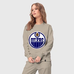 Костюм хлопковый женский Edmonton Oilers, цвет: миндальный — фото 2