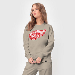 Костюм хлопковый женский Detroit Red Wings, цвет: миндальный — фото 2