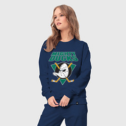 Костюм хлопковый женский Anaheim Mighty Ducks, цвет: тёмно-синий — фото 2