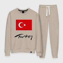 Костюм хлопковый женский Turkey, цвет: миндальный