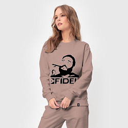 Костюм хлопковый женский FIdel, цвет: пыльно-розовый — фото 2