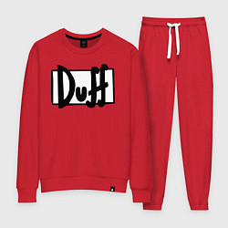 Костюм хлопковый женский Duff, цвет: красный