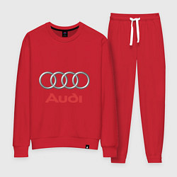 Костюм хлопковый женский Audi, цвет: красный