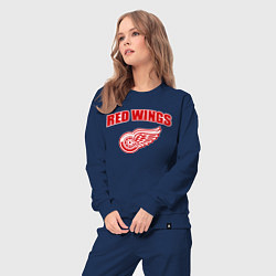 Костюм хлопковый женский Detroit Red Wings, цвет: тёмно-синий — фото 2