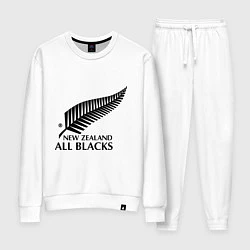 Костюм хлопковый женский New Zeland: All blacks, цвет: белый