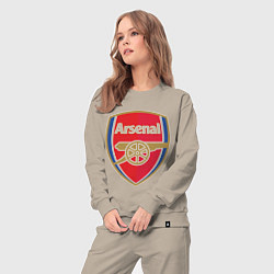 Костюм хлопковый женский Arsenal FC, цвет: миндальный — фото 2