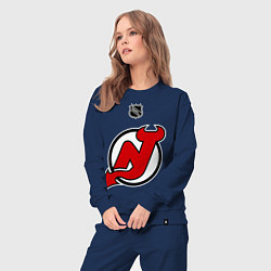Костюм хлопковый женский New Jersey Devils: Kovalchuk 17, цвет: тёмно-синий — фото 2