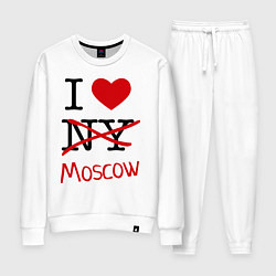 Костюм хлопковый женский I love Moscow, цвет: белый