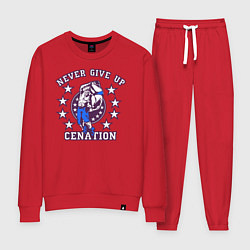 Костюм хлопковый женский WWE Never Give Up, цвет: красный
