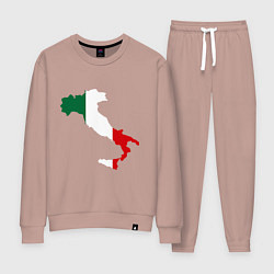 Костюм хлопковый женский Италия (Italy), цвет: пыльно-розовый