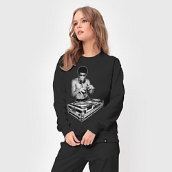 Костюм хлопковый женский Брюс Ли Dj, цвет: черный — фото 2