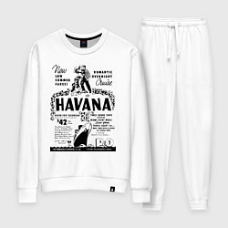 Костюм хлопковый женский Havana Cuba, цвет: белый