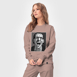 Костюм хлопковый женский Bennington Mono, цвет: пыльно-розовый — фото 2