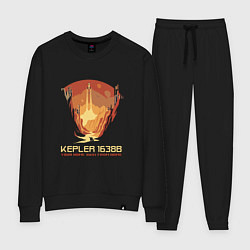 Костюм хлопковый женский Ваш дом вдали от дома, цвет: черный