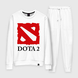 Костюм хлопковый женский Dota 2: Logo, цвет: белый