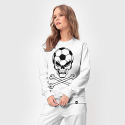 Костюм хлопковый женский Football Ultras, цвет: белый — фото 2