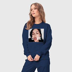 Костюм хлопковый женский Sasha Grey LOVE, цвет: тёмно-синий — фото 2